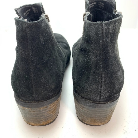 MIA EMERSON Genuine Leather Ankle Booties Black 10 - Picture 2 of 16